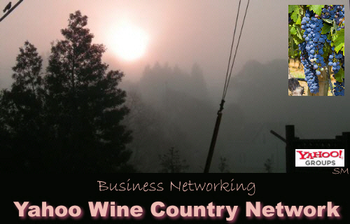 Welcome to the Wine County Network! Promote yourself, your business, service or product here. We also share effective tools to promote our businesses and find and refer qualified offline and online leads. Sonoma County, Napa County, Marin County, Solano County, northern California. If you provide a business product or service nation or worldwide the also free Google N Advertising Group may help you in your marketing and advertising efforts at http://GNAG.homestead.com 